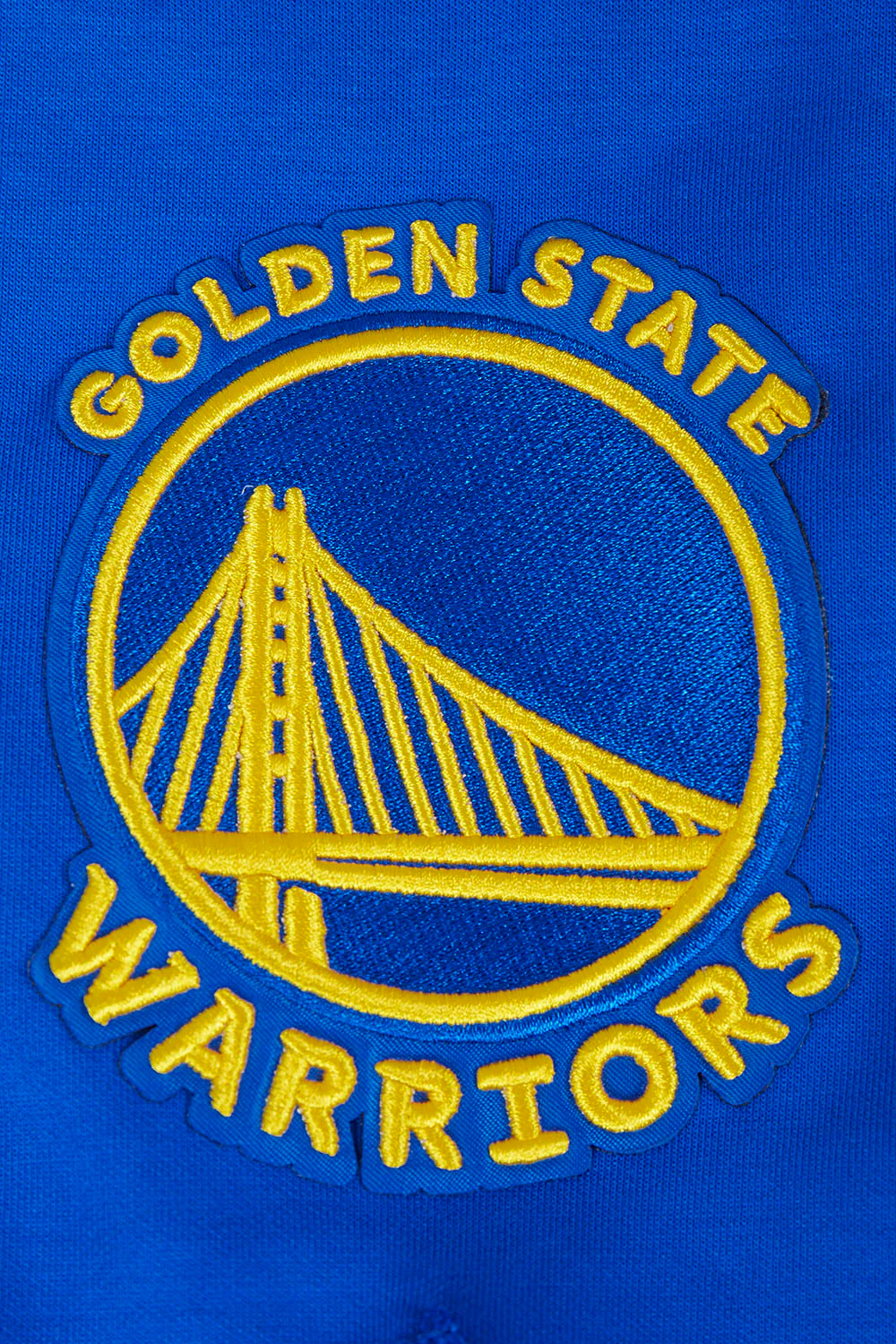 NBA GOLDEN STATE WARRIORS CLASSIC MEN'S PRO SS DOUBLE KNIT JACKET  (ROYAL BLUE) - Image 6