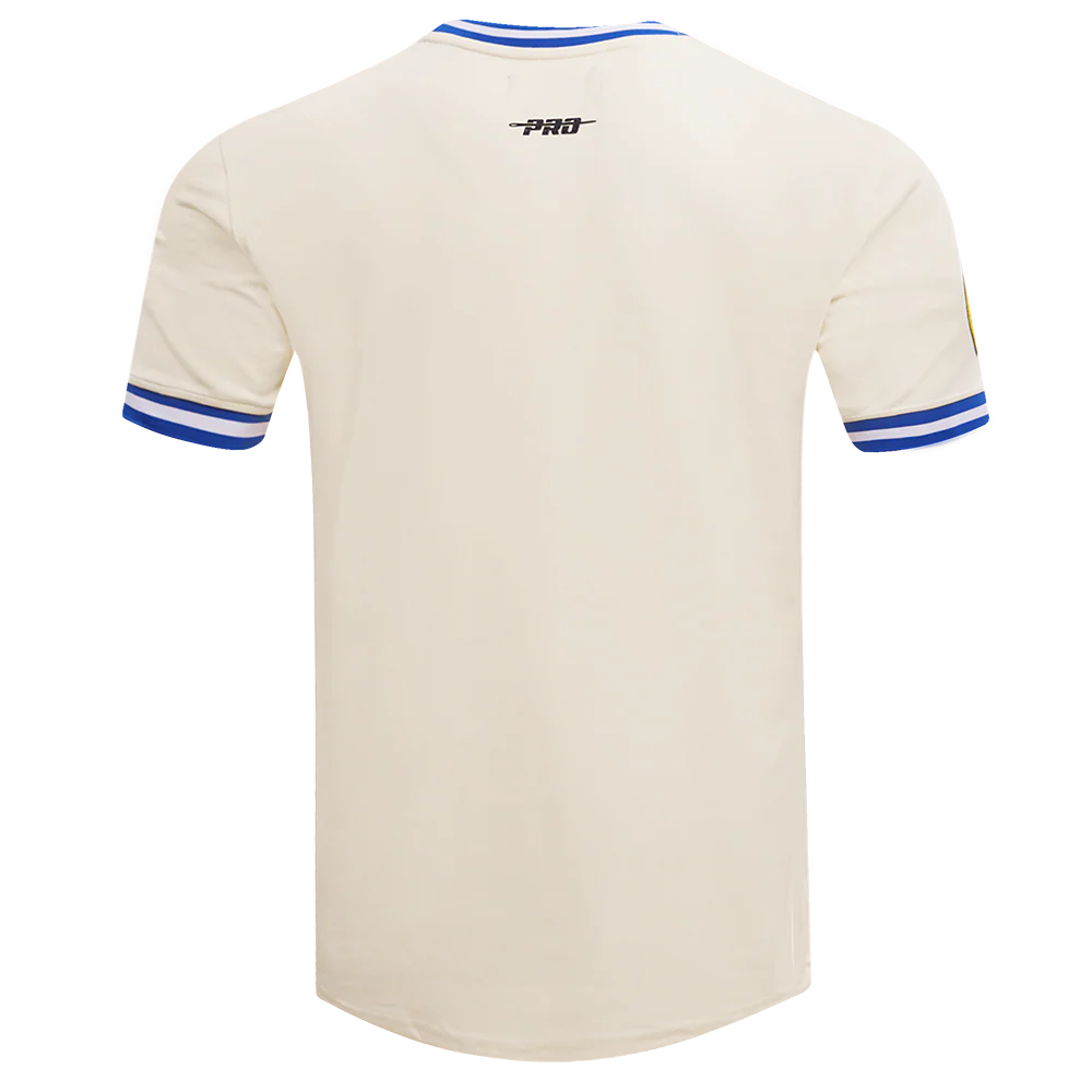 NBA GOLDEN STATE WARRIORS RETRO CLASSIC MEN'S TEE (EGGSHELL/ ROYAL BLUE) - Image 4