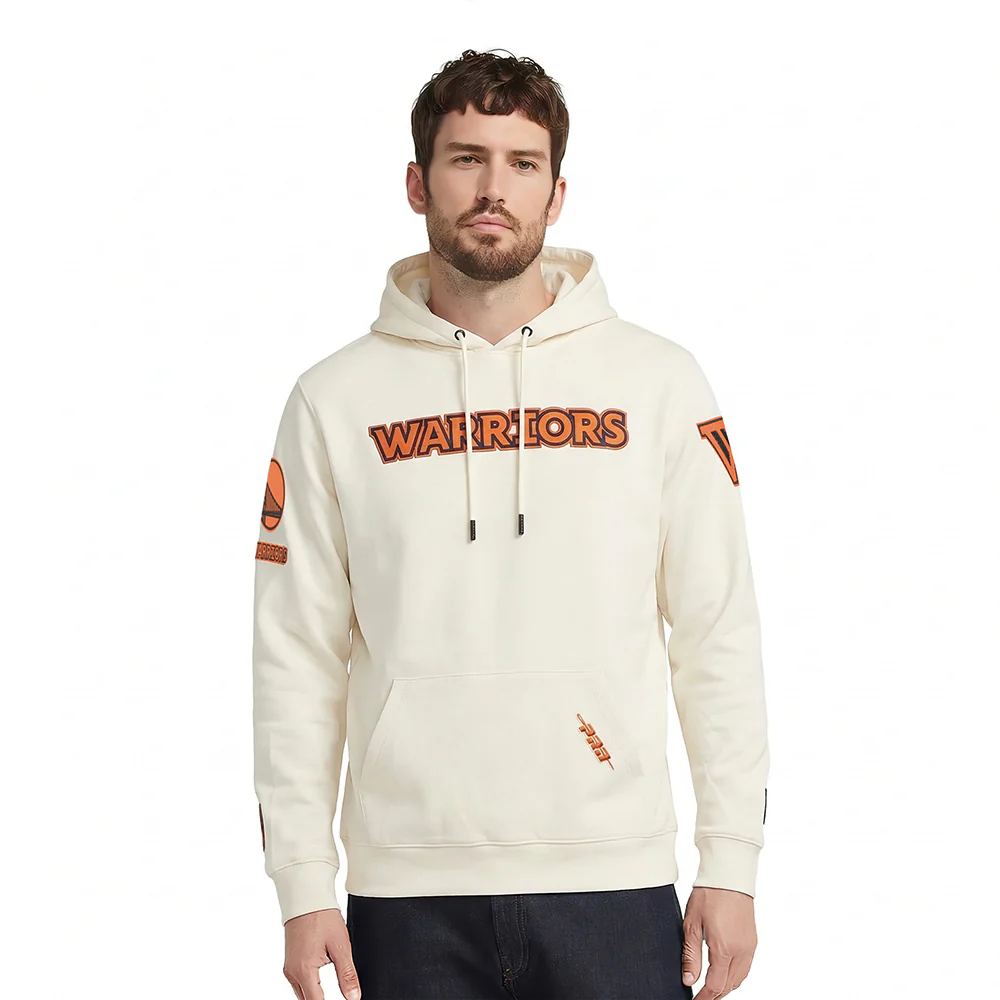 NBA GOLDEN STATE WARRIORS NBA TONAL MEN'S DK PO HOODIE (EGGSHELL)