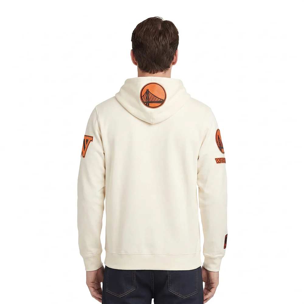 NBA GOLDEN STATE WARRIORS NBA TONAL MEN'S DK PO HOODIE (EGGSHELL) - Image 2