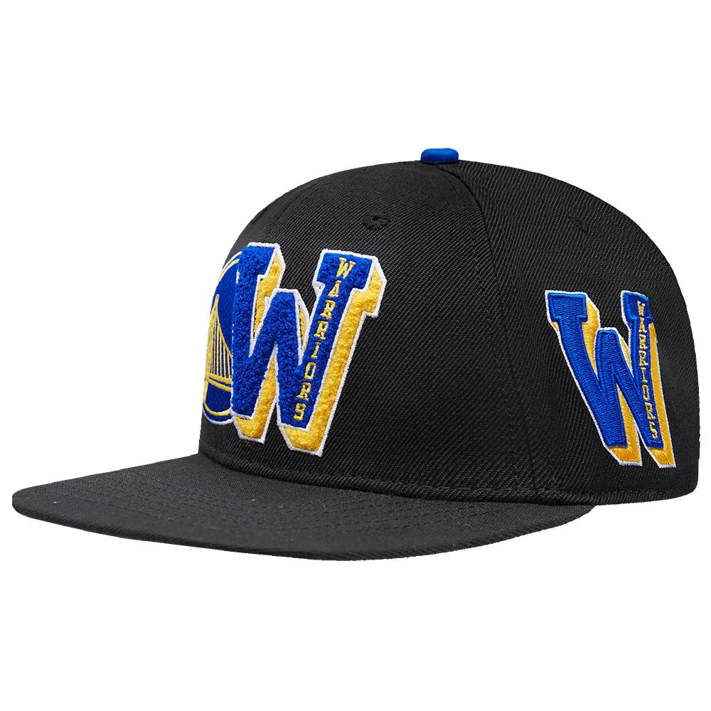 NBA GOLDEN STATE WARRIORS MASHUP UNISEX WOOL SNAPBACK HAT (BLACK) - Image 3