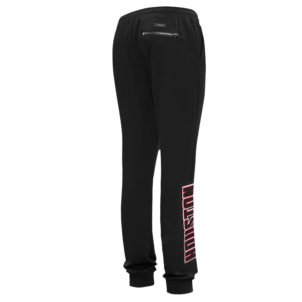 NBA HOUSTON ROCKETS CLASSIC MEN'S CHENILLE DK JOGGER (BLACK) - Image 6