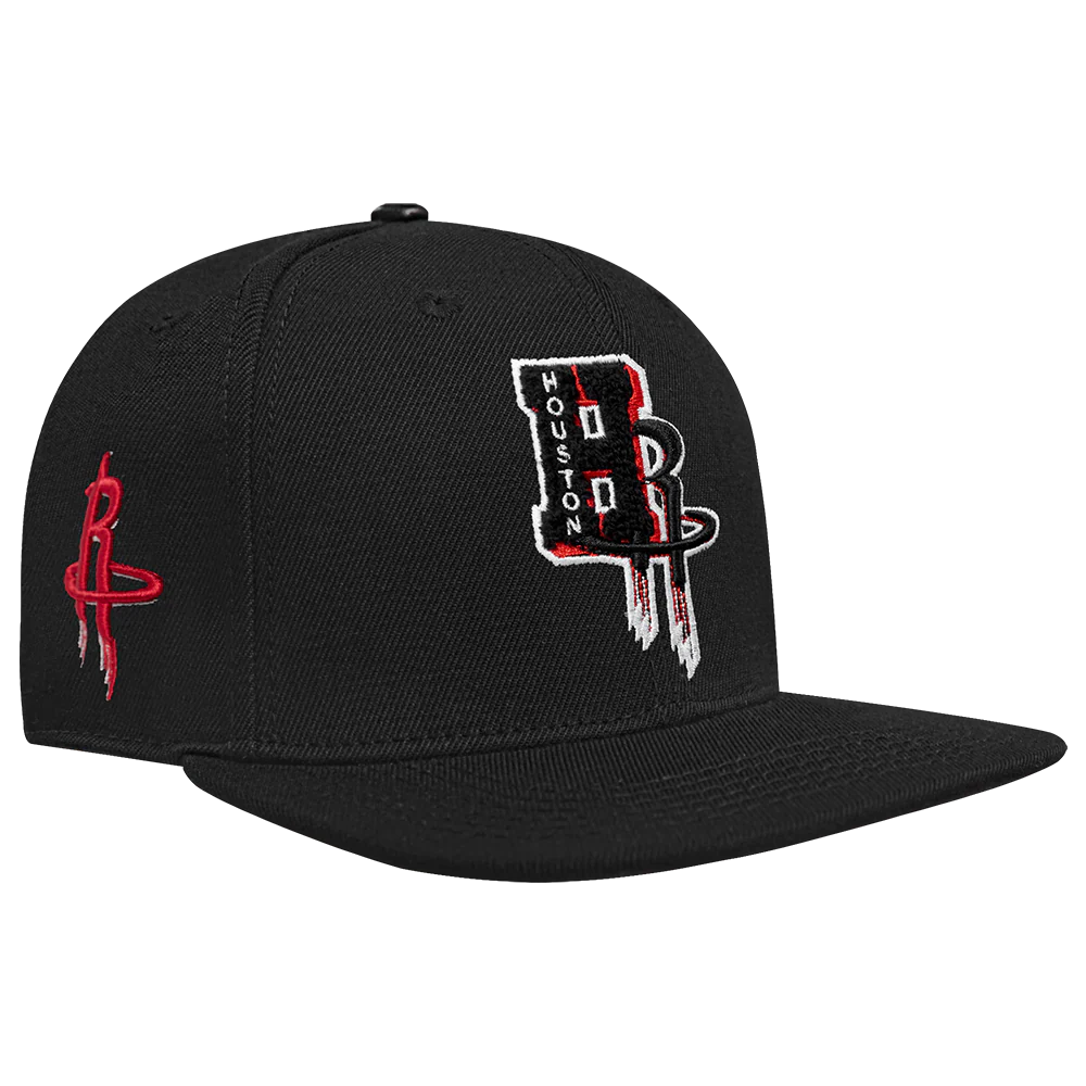 NBA HOUSTON ROCKETS MASHUP UNISEX WOOL SNAPBACK HAT (BLACK) - Image 5