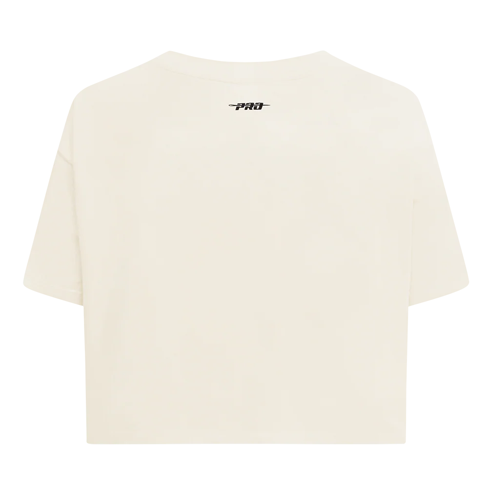 NBA HOUSTON ROCKETS RETRO CLASSIC WOMEN'S BOXY TEE (EGGSHELL) - Image 3