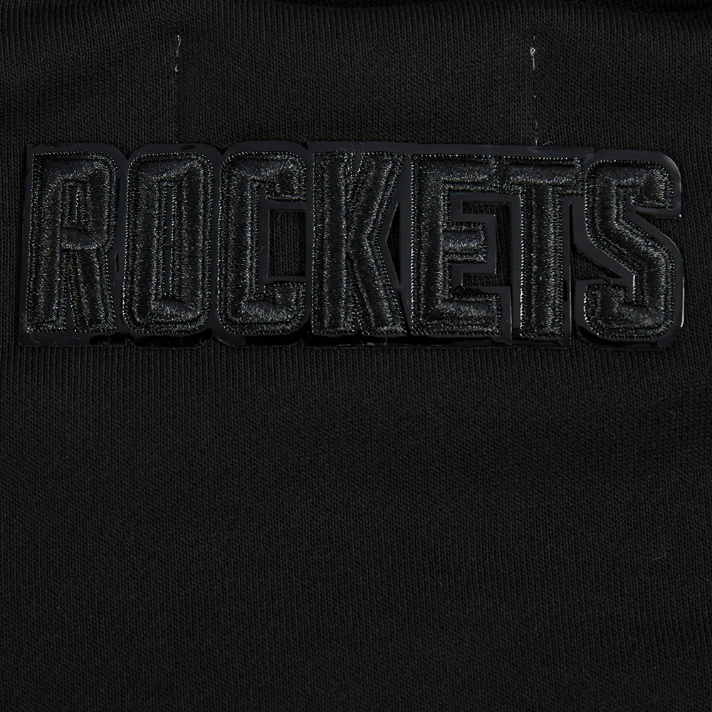 NBA HOUSTON ROCKETS TRIPLE BLACK WOMEN'S FLC PO HOODIE (TRIPLE BLACK WOMEN'S) - Image 7