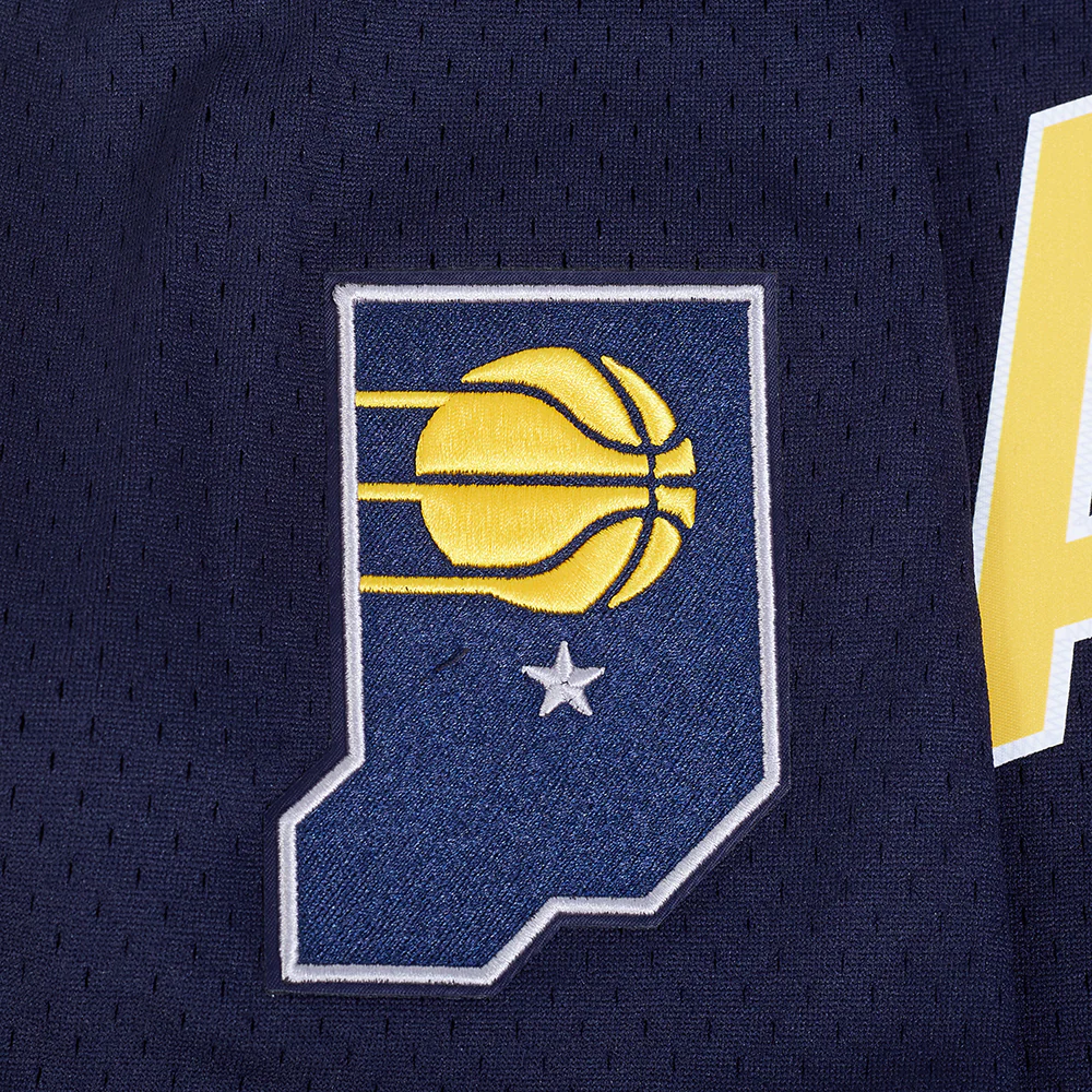 NBA INDIANA PACERS CLASSIC MESH MEN'S BUTTON DOWN SHIRT (MIDNIGHT NAVY) - Image 11