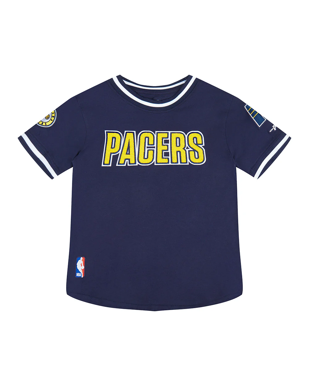 NBA INDIANA PACERS CLASSIC LITTLE BOYS SHORT SLEEVE STRIPED RIB TEE (MIDNIGHT NAVY) - Image 3