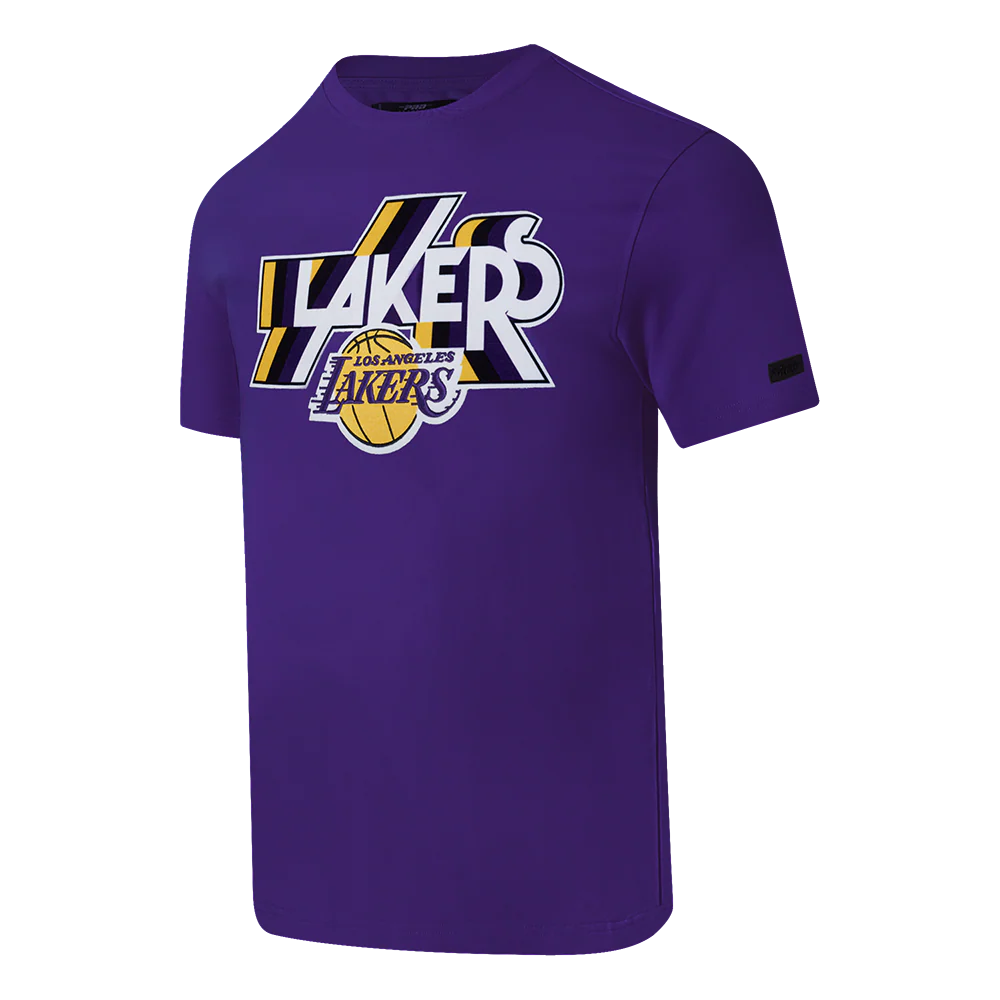 NBA LOS ANGELES LAKERS RETRO ELEVATION MEN'S SINGLE JERSEY TEE (PURPLE) - Image 2