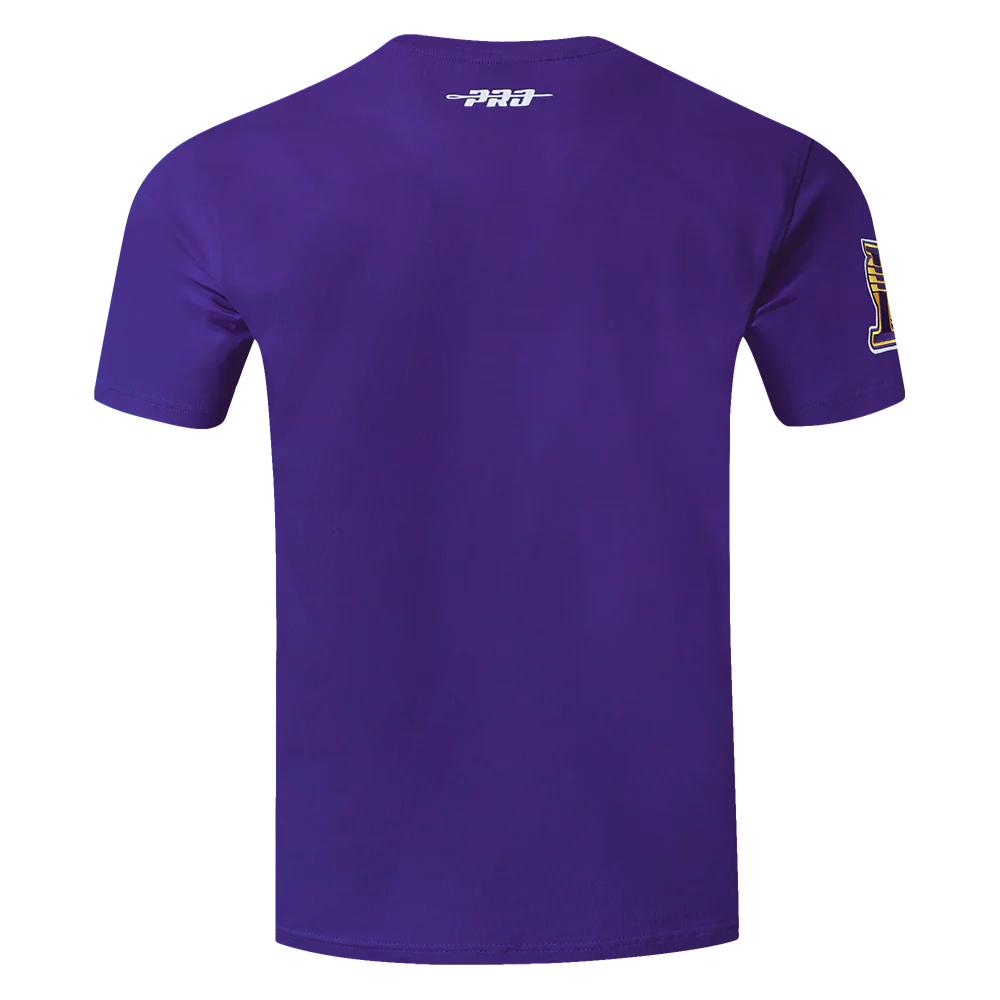 NBA LOS ANGELES LAKERS RETRO ELEVATION MEN'S SINGLE JERSEY TEE (PURPLE) - Image 3
