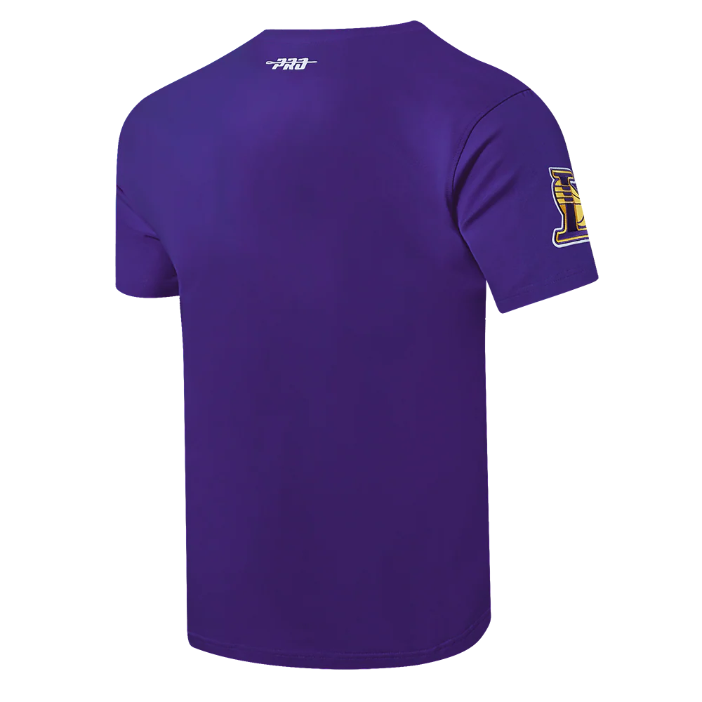 NBA LOS ANGELES LAKERS RETRO ELEVATION MEN'S SINGLE JERSEY TEE (PURPLE) - Image 4