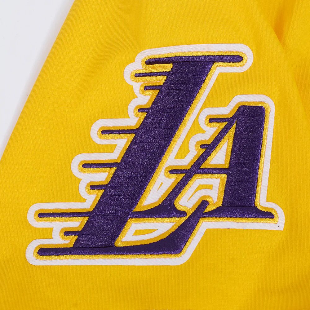 NBA LOS ANGELES LAKERS TEAM BADGE MEN'S SJ TEE (YELLOW) - Image 7