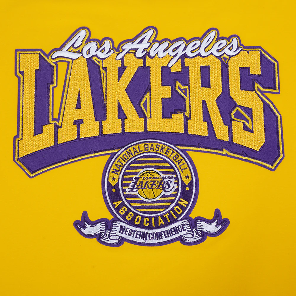NBA LOS ANGELES LAKERS TEAM BADGE MEN'S SJ TEE (YELLOW) - Image 8