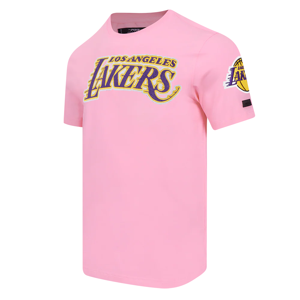 NBA LOS ANGELES LAKERS CLASSIC CHENILLE MEN'S SJ TEE (PINK) - Image 2