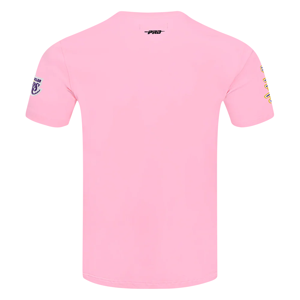 NBA LOS ANGELES LAKERS CLASSIC CHENILLE MEN'S SJ TEE (PINK) - Image 3