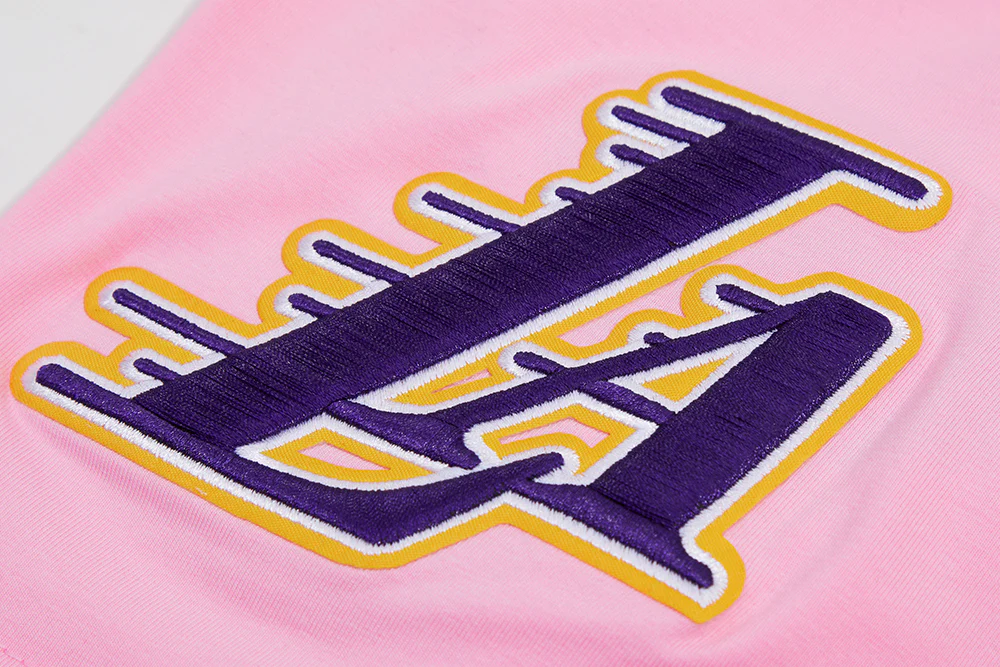 NBA LOS ANGELES LAKERS CLASSIC CHENILLE MEN'S SJ TEE (PINK) - Image 5