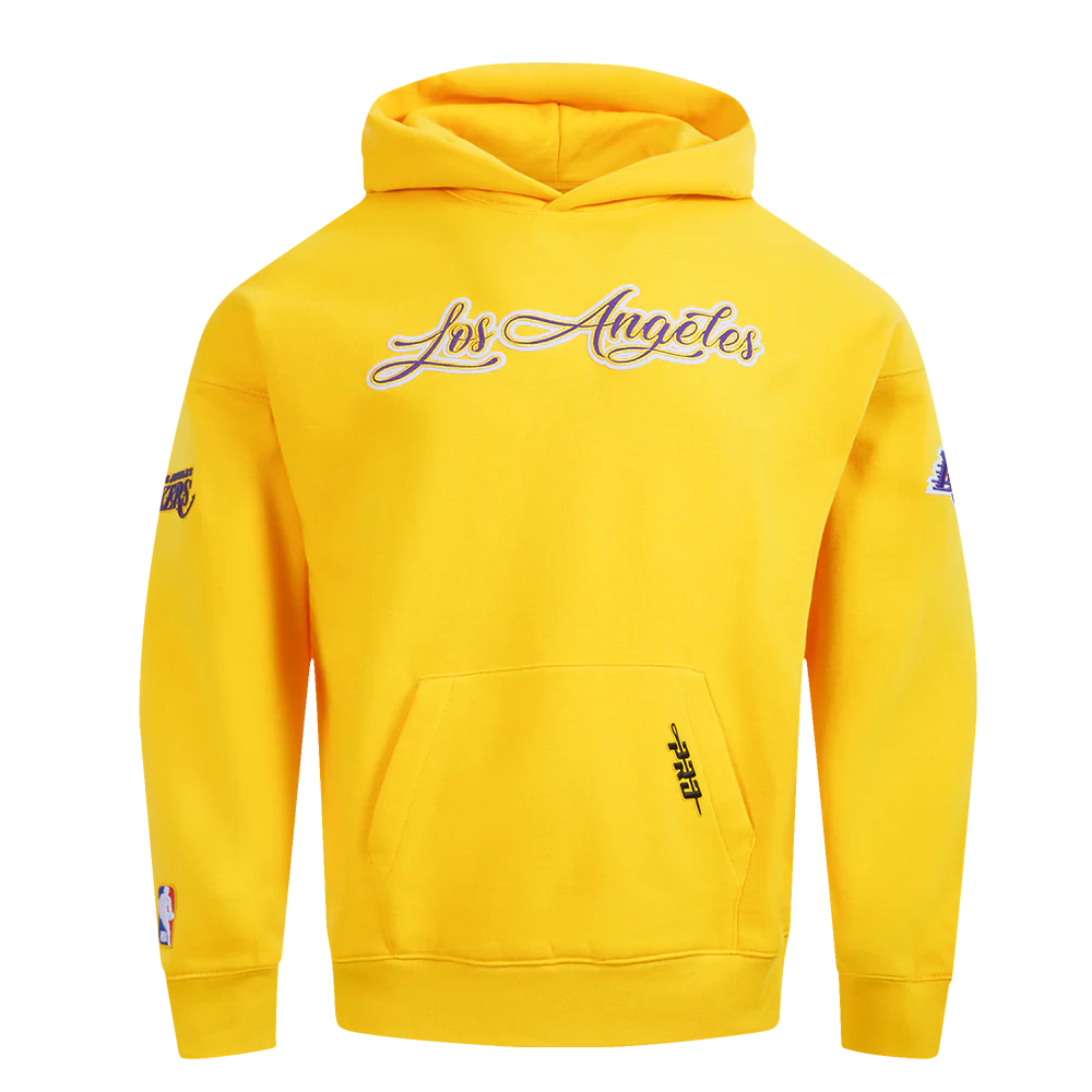 NBA LOS ANGELES LAKERS CITY SIGNATURE M DROP SHOULDER FLC PO HOODIE (YELLOW)