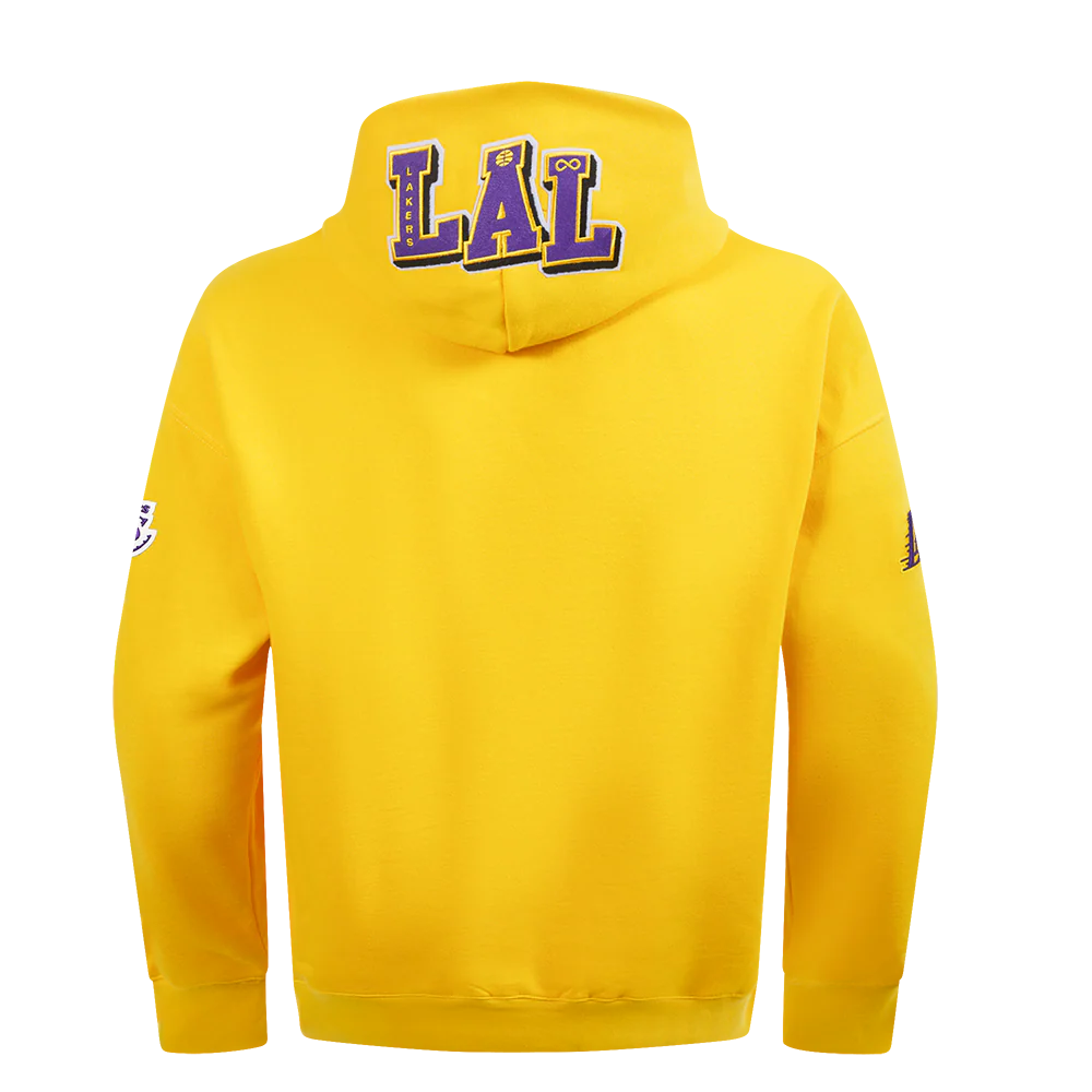 NBA LOS ANGELES LAKERS CITY SIGNATURE M DROP SHOULDER FLC PO HOODIE (YELLOW) - Image 3
