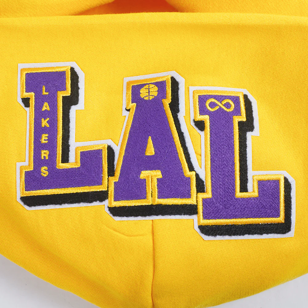 NBA LOS ANGELES LAKERS CITY SIGNATURE M DROP SHOULDER FLC PO HOODIE (YELLOW) - Image 7