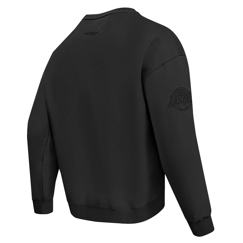 NBA LOS ANGELES LAKERS NEUTRAL DROP SHOULDER FLEECE CREWNECK (BLACK) - Image 5