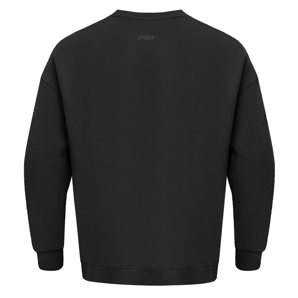 NBA LOS ANGELES LAKERS NEUTRAL DROP SHOULDER FLEECE CREWNECK (BLACK) - Image 6