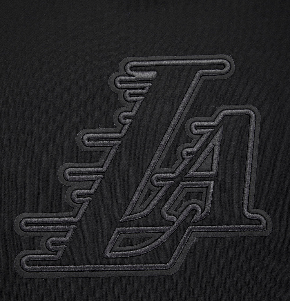 NBA LOS ANGELES LAKERS NEUTRAL DROP SHOULDER FLEECE CREWNECK (BLACK) - Image 7