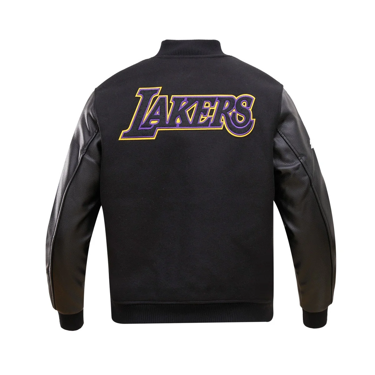 NBA LOS ANGELES LAKERS CLASSIC WOOL MEN'S VARSITY JACKET (BLACK) - Image 4