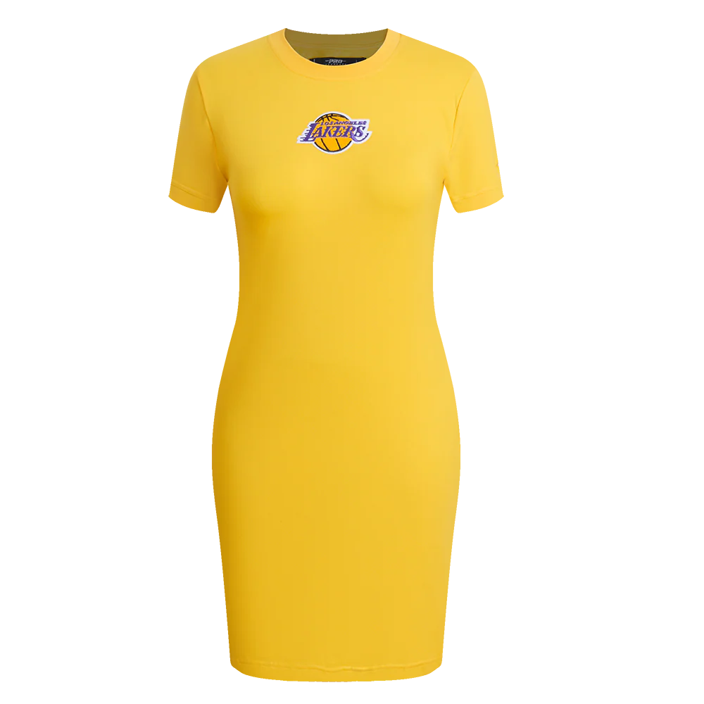 NBA LOS ANGELES LAKERS CLASSIC WOMEN'S BODYCON DRESS (YELLOW)
