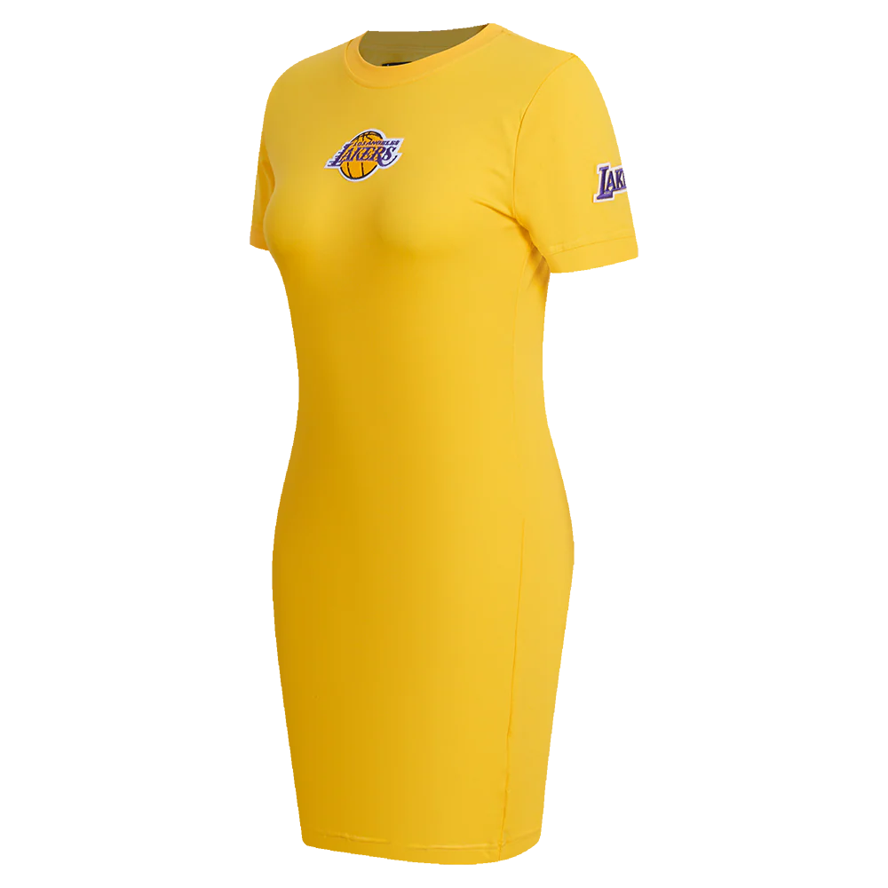 NBA LOS ANGELES LAKERS CLASSIC WOMEN'S BODYCON DRESS (YELLOW) - Image 2
