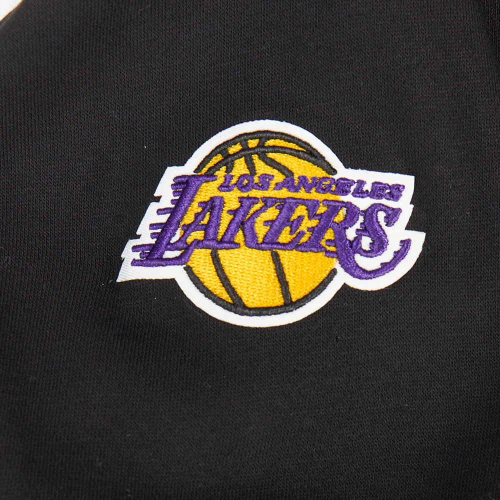 NBA LOS ANGELES LAKERS CLASSIC BIG GIRLS FLEECE FULL ZIP HOODIE (BLACK) - Image 5