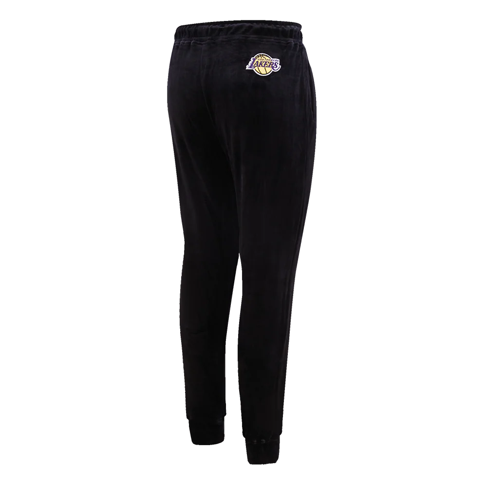NBA LOS ANGELES LAKERS CLASSIC WOMEN'S VELOUR JOGGER (BLACK) - Image 3