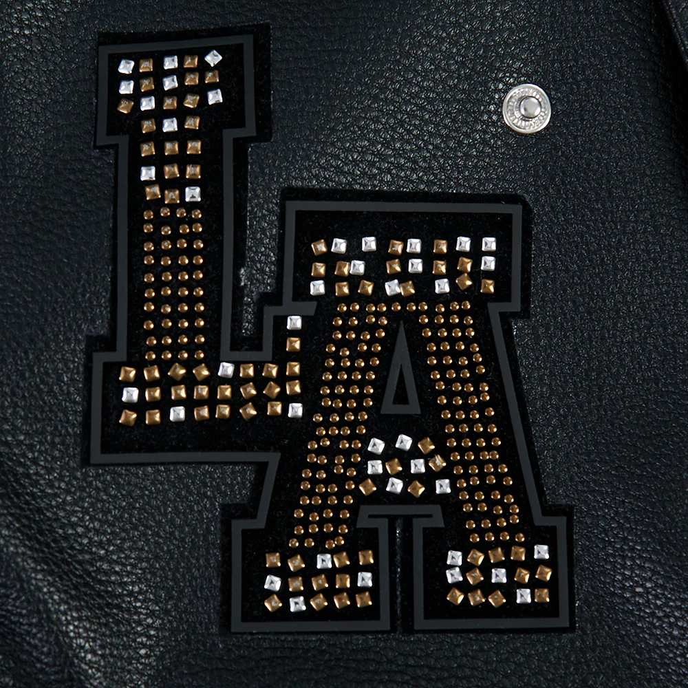 NBA LOS ANGELES LAKERS RENEGADE WOMEN'S LEATHER JACKET (BLACK) - Image 5