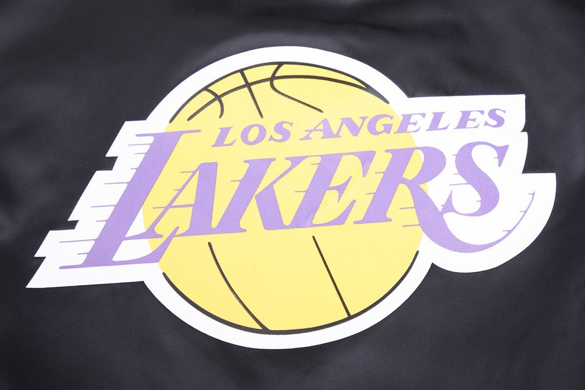 NBA LOS ANGELES LAKERS CLASSIC WOMEN'S SATIN JACKET (BLACK) - Image 12