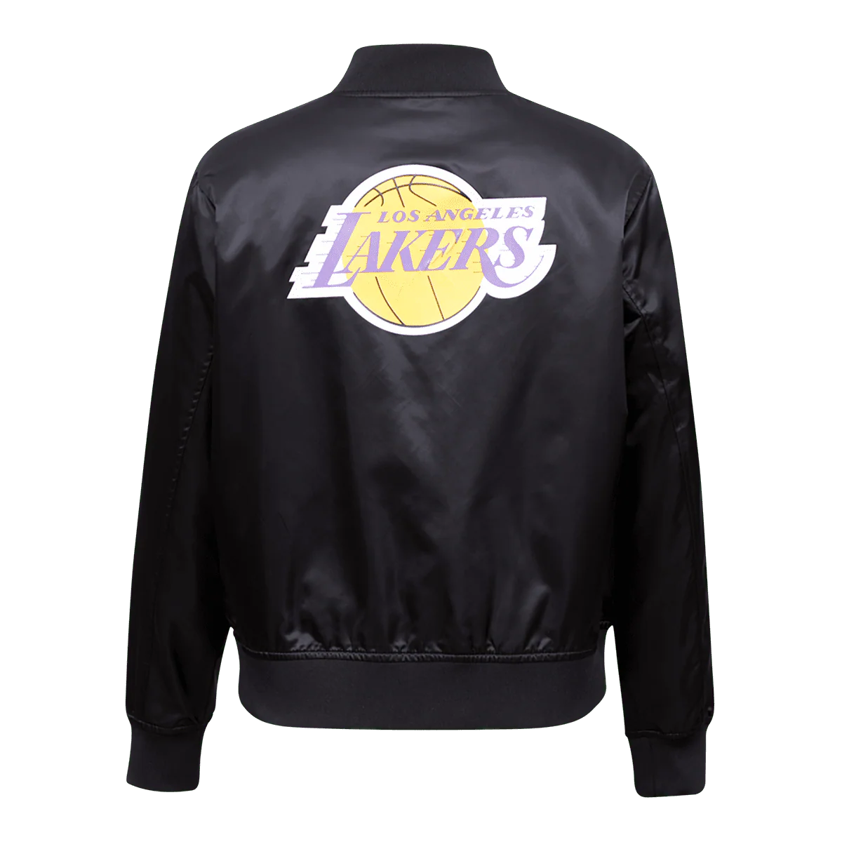 NBA LOS ANGELES LAKERS CLASSIC WOMEN'S SATIN JACKET (BLACK) - Image 4