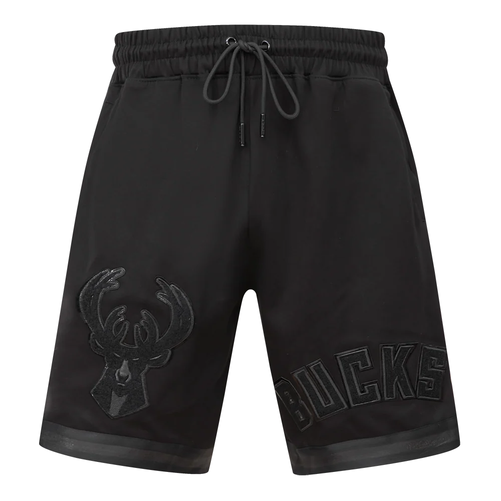 NBA MILWAUKEE BUCKS TRIPLE BLACK PRO TEAM MEN'S SHORT (BLACK) - Image 4