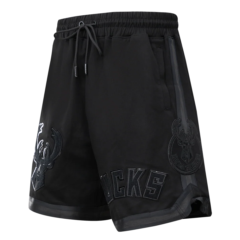 NBA MILWAUKEE BUCKS TRIPLE BLACK PRO TEAM MEN'S SHORT (BLACK) - Image 7