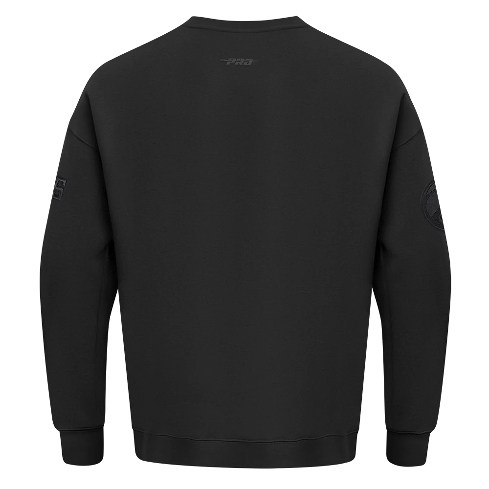 NBA MILWAUKEE BUCKS NEUTRAL MEN'S DROP SHOULDER FLC CREWNECK (BLACK) - Image 5