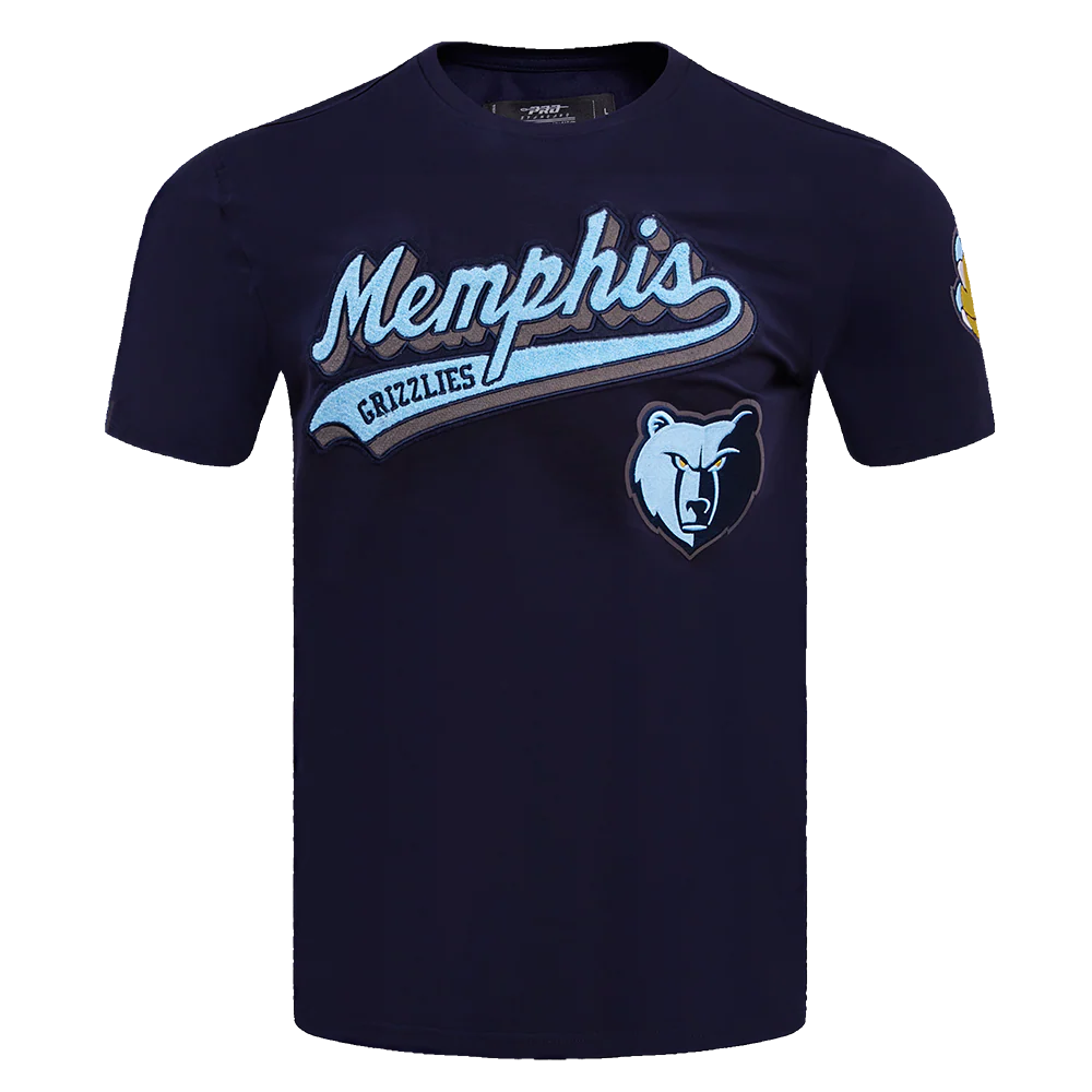 NBA MEMPHIS GRIZZLIES SCRIPT TAIL MEN'S   TEE (MIDNIGHT NAVY)