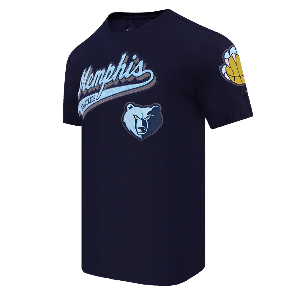 NBA MEMPHIS GRIZZLIES SCRIPT TAIL MEN'S   TEE (MIDNIGHT NAVY) - Image 2