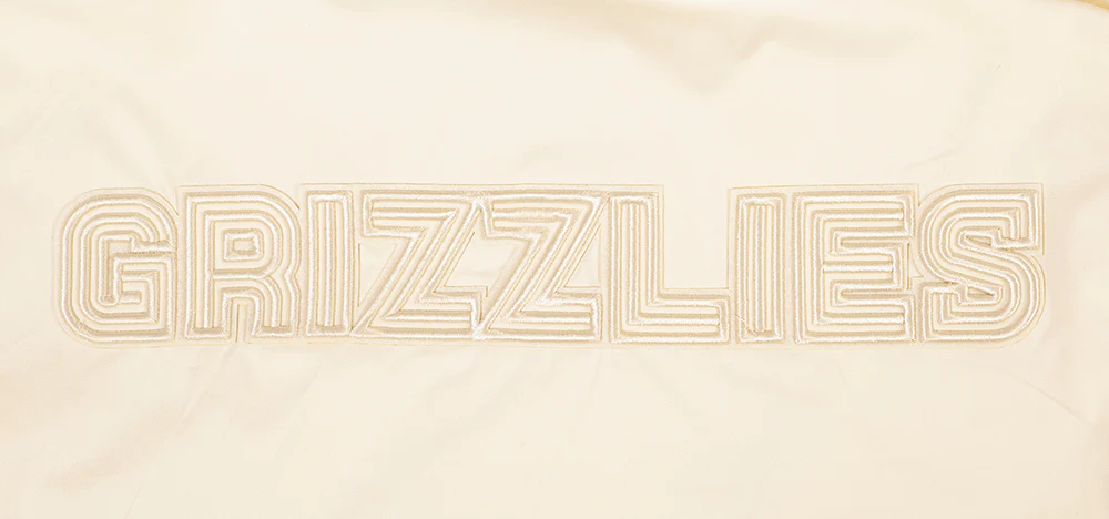 NBA MEMPHIS GRIZZLIES NEUTRAL TWILL JACKET (EGGSHELL) - Image 5