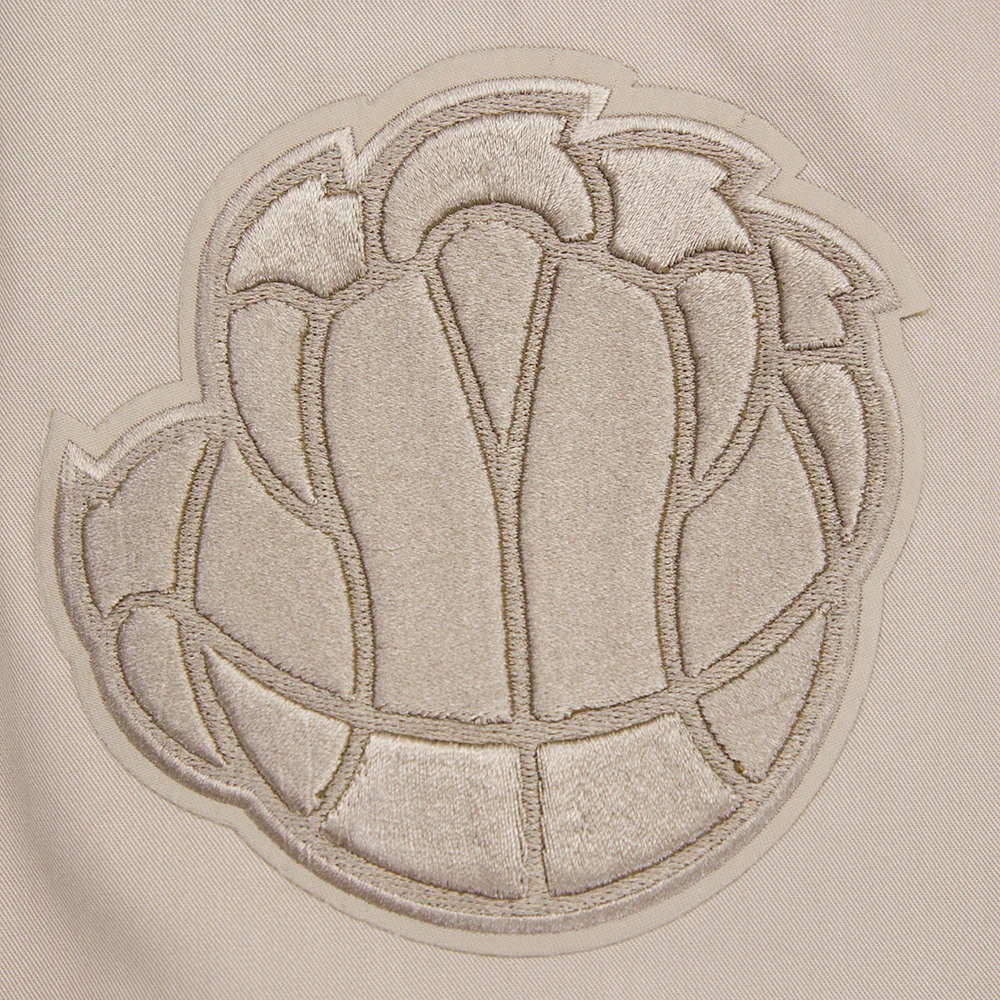 NBA MEMPHIS GRIZZLIES NEUTRAL TWILL JACKET (TAUPE) - Image 6