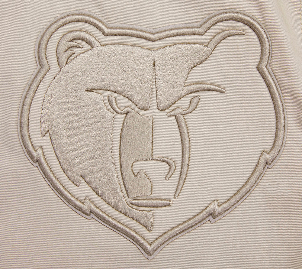 NBA MEMPHIS GRIZZLIES NEUTRAL TWILL JACKET (TAUPE) - Image 7