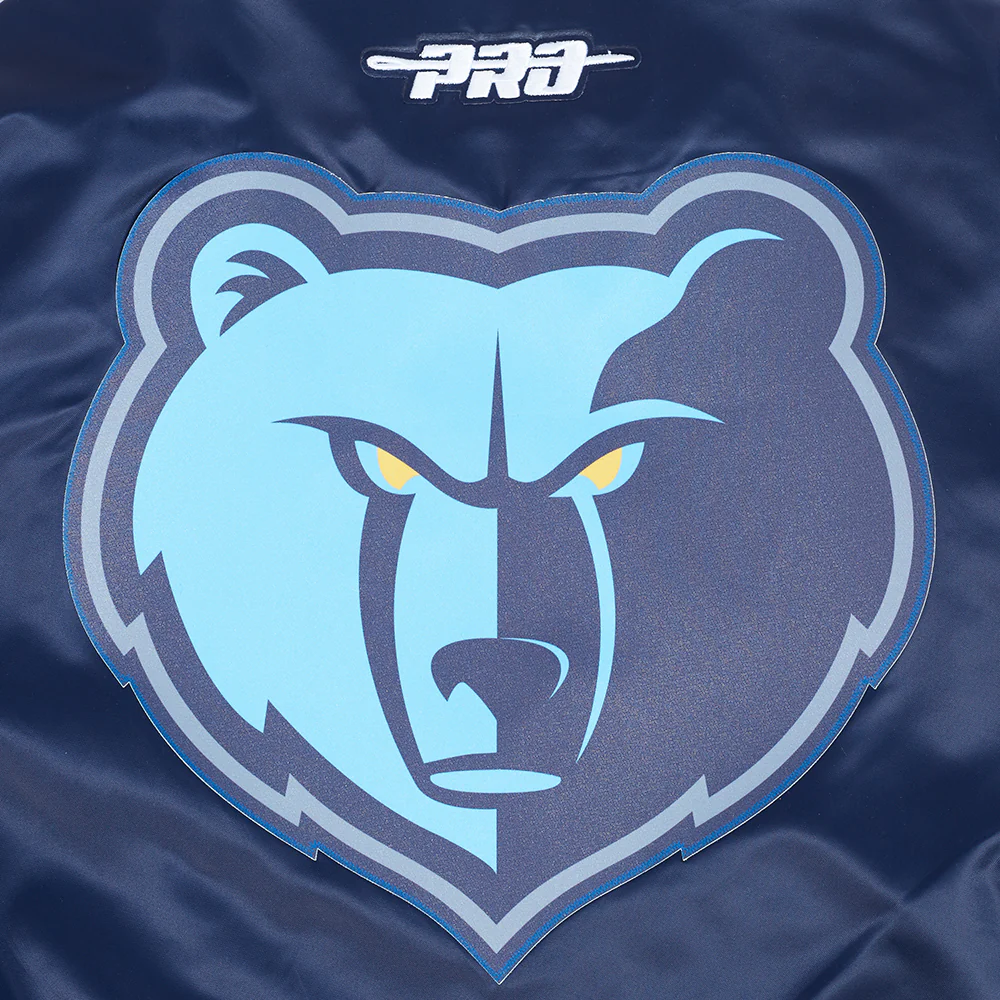 NBA MEMPHIS GRIZZLIES CLASSIC SATIN JACKET (MIDNIGHT NAVY) - Image 9