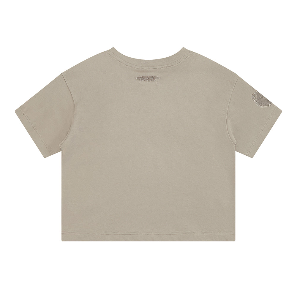 NBA MEMPHIS GRIZZLIES NEUTRAL LITTLE GIRLS SS BOXY TEE (TAUPE) - Image 2