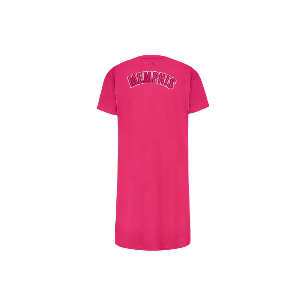 NBA MEMPHIS GRIZZLIES TRIPLE PINK LITTLE GIRL'S  TEE DRESS (BEETROOT PURPLE) - Image 3
