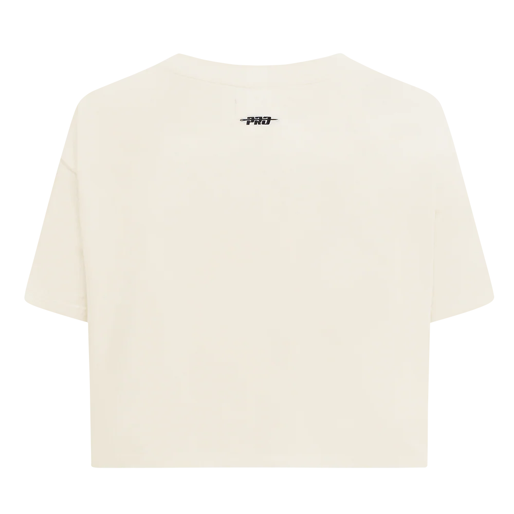 NBA MIAMI HEAT RETRO CLASSIC WOMEN'S BOXY TEE (EGGSHELL) - Image 3