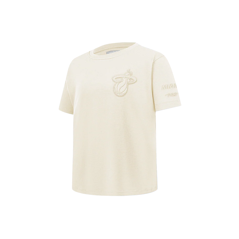 NBA MIAMI HEAT NEUTRAL LITTLE BOYS SHORT SLEEVE TEE (EGGSHELL) - Image 2