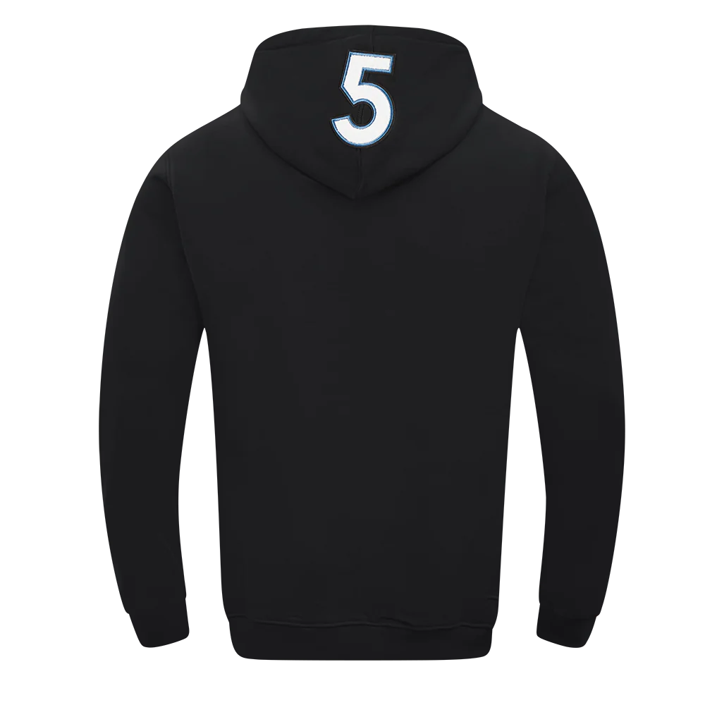 NBA MINNESOTA TIMBERWOLVES ANTHONY EDWARDS #5 REMIX AVATAR MEN'S FLEECE PULLOVER HOODIE (BLACK) - Image 3
