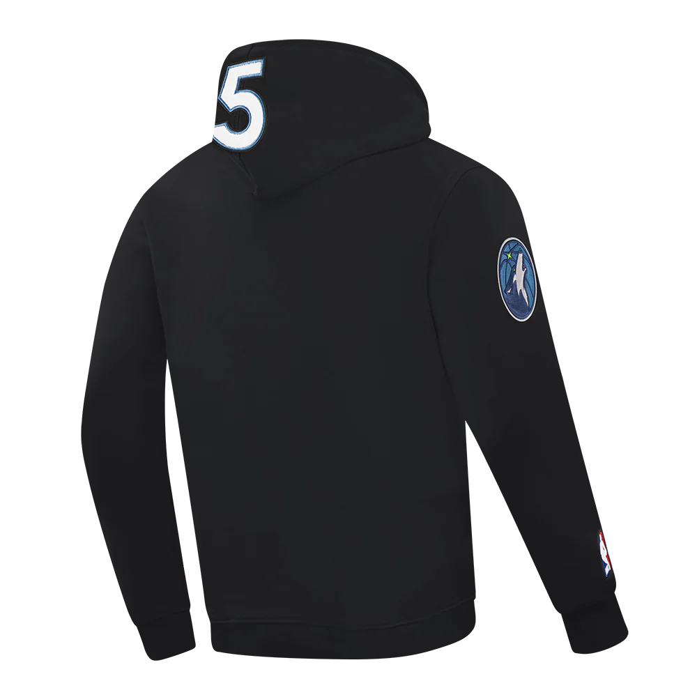 NBA MINNESOTA TIMBERWOLVES ANTHONY EDWARDS #5 REMIX AVATAR MEN'S FLEECE PULLOVER HOODIE (BLACK) - Image 4