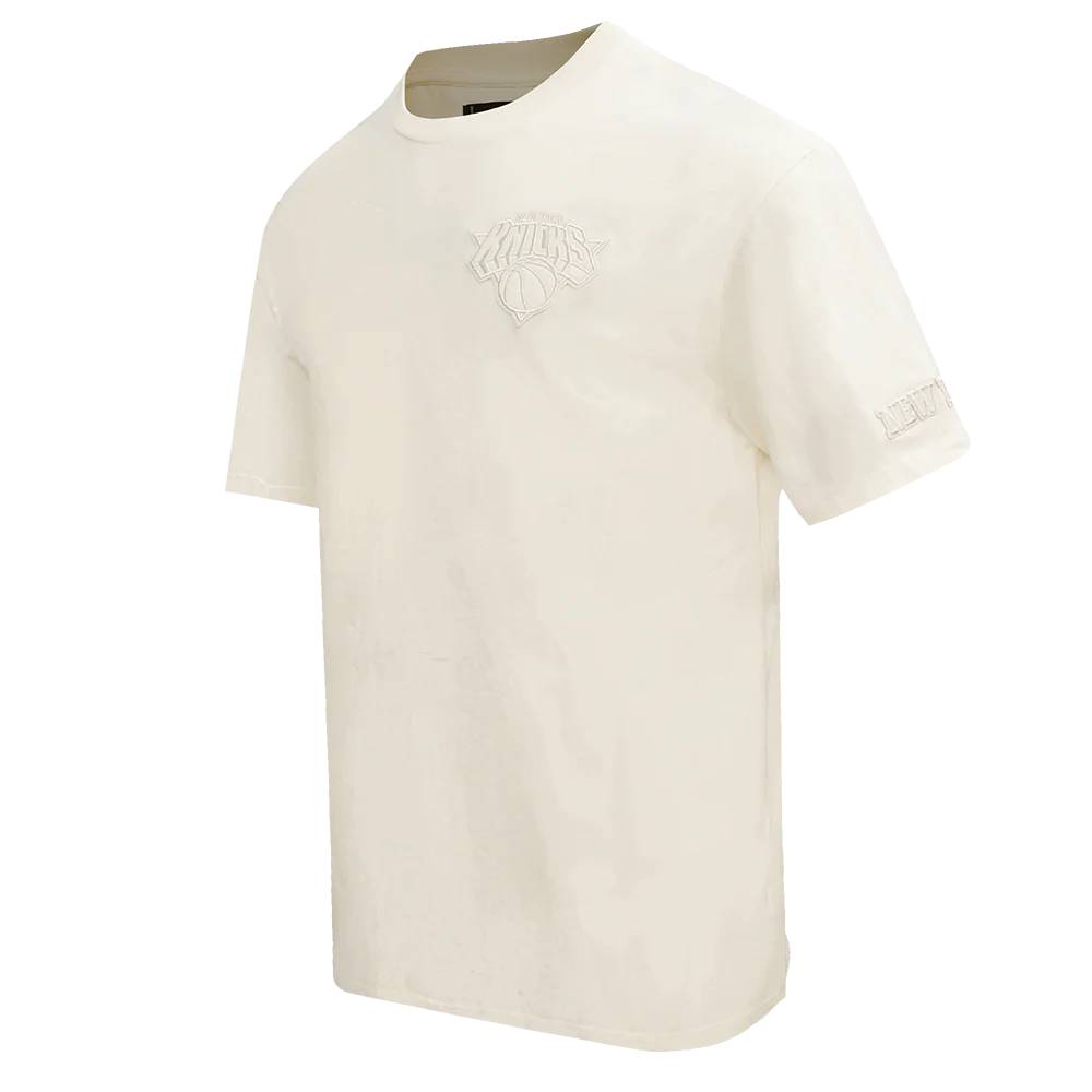NBA NEW YORK KNICKS NEUTRAL COTTON JERSEY DROP SHOULDER TEE (EGGSHELL) - Image 4