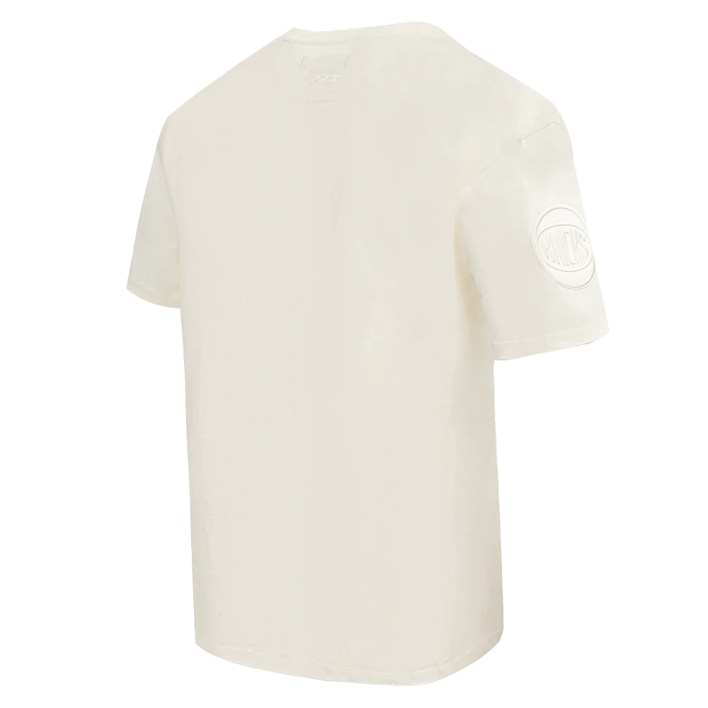 NBA NEW YORK KNICKS NEUTRAL COTTON JERSEY DROP SHOULDER TEE (EGGSHELL) - Image 5